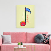 名前入りな装飾音楽ノート キャンバスプリント (インサイチュ (リビング))