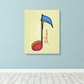 名前入りな装飾音楽ノート キャンバスプリント (インサイチュ (ウッドフロア))