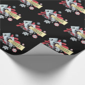 名前入りな賭博カジノのポーカー用のチップ ラッピングペーパー (角)