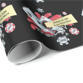 名前入りな賭博カジノのポーカー用のチップ ラッピングペーパー (ロールコーナー)