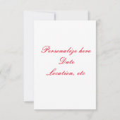 名前入りな赤毛の人魚 招待状 (裏面)