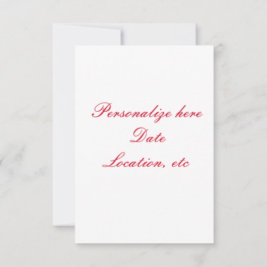 名前入りな赤毛の人魚 招待状 (裏面)