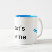 名前入りな足のプリントのマグ2 ツートーンマグカップ (正面右)