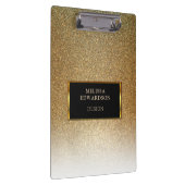 名前入りな金ゴールドによって複雑にされるグリッター クリップボード (右)