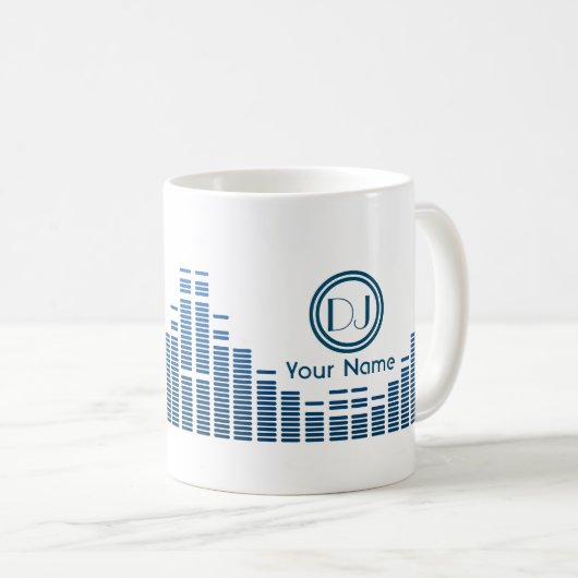 名前入りなDjのミュージシャンのマグ コーヒーマグカップ (正面右)