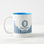 名前入りなDjのミュージシャンのマグ ツートーンマグカップ (左)