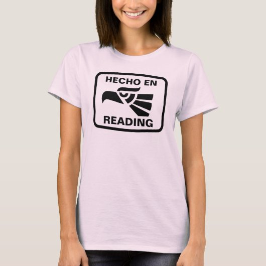 名前入りなHecho enの読書personalizadoのカスタム Tシャツ (正面)