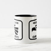 名前入りなHecho enオークランドのpersonalizadoのカスタム ツートーンマグカップ (中央)