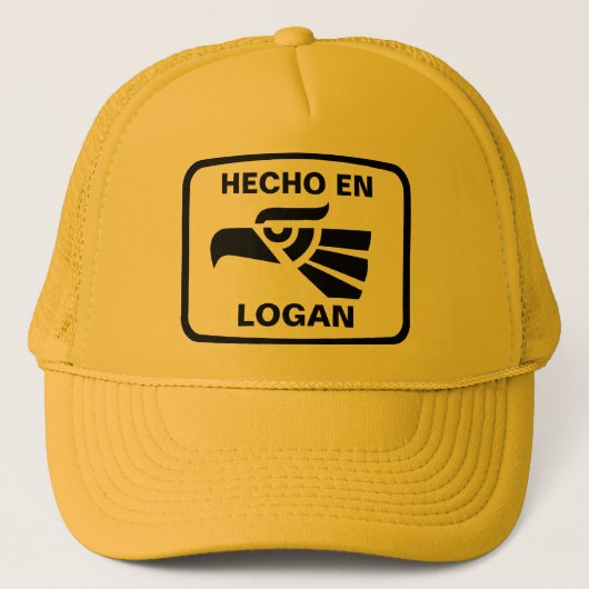 名前入りなHecho enローガンのpersonalizadoのカスタム キャップ (正面)
