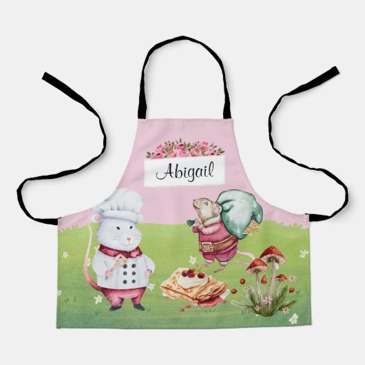 名前入りのかわいい子供用エプロン エプロン (正面)