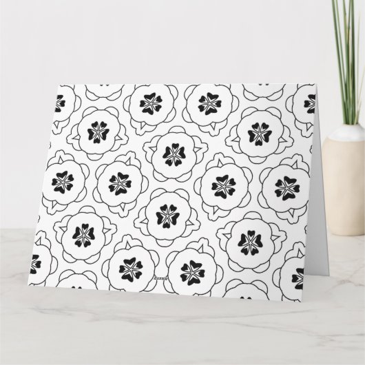 名前入りのぬりえグリーティングカード(06) カード (裏面)