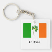 名前入りのアイルランド国旗キーホルダー キーホルダー (正面)