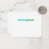 名前入りのイニシャル便箋カード ノートカード (正面/裏面インサイチュ)