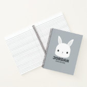 名前入りのキュートなウサギちゃん ノートブック (内部)