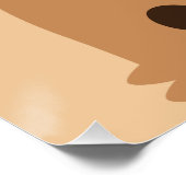 名前入りのキュートなコーギー犬 ポスター (コーナー)