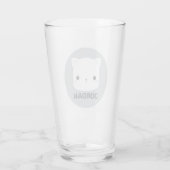 名前入りのキュートな子猫 タンブラーグラス (裏面)