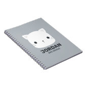 名前入りのキュートな子猫 ノートブック (右側)