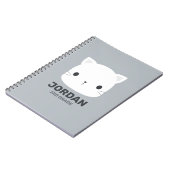 名前入りのキュートな子猫 ノートブック (左側)