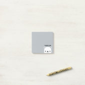 名前入りのキュートな小さな北極クマ ポストイット (デスク上)