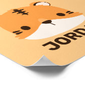 名前入りのキュートな虎のポスター ポスター (角)