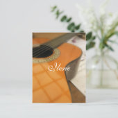 名前入りのギター音楽ポストカード ポストカード (スタンド正面)