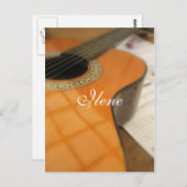 名前入りのギター音楽ポストカード ポストカード (正面/裏面)