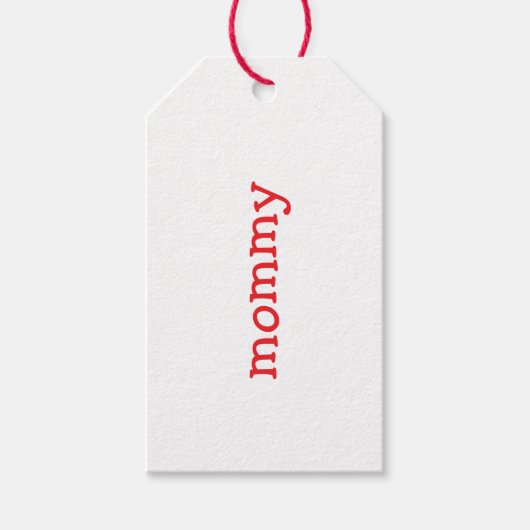 名前入りのクリスマス靴下タグ, 靴下名タグ ギフトタグ (正面)