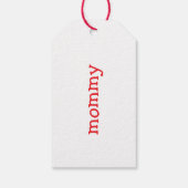 名前入りのクリスマス靴下タグ, 靴下名タグ ギフトタグ (裏面)