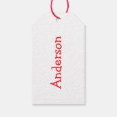 名前入りのクリスマス靴下タグ, 靴下名札 ギフトタグ (裏面)