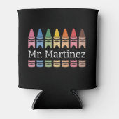 名前入りのクレヨン教師名がかわいいバックトゥスクール 缶クーラー (正面)