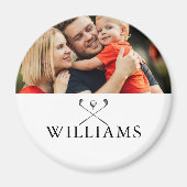 名前入りのゴルフクラブの写真 マグネット (正面)