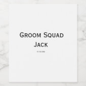 名前入りのシンプルなモノグラムを結婚式に ワインラベル (シングルラベル)