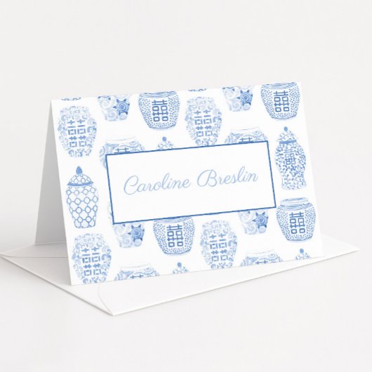 名前入りのジンジャージャー文房具 サンキューカード