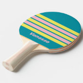 名前入りのストライプスウィートシーキス卓球パドル 卓球ラケット (正面アングル)