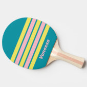 名前入りのストライプスウィートシーキス卓球パドル 卓球ラケット (横)