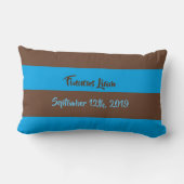 名前入りのテディベア 赤ちゃん 男の子 寝室 ランバークッション (裏面)