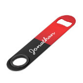 名前入りのドットパターン旗 トリニダード・トバゴ スピード栓抜き (正面アングル)