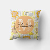 名前入りのパーソナライズされた虹の枕 クッション (裏面)