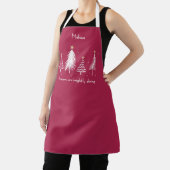 名前入りのフェスティブなクリスマスゴールドスター エプロン (インサイチュ)