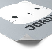 名前入りのポスターがついたかわいい子猫 ポスター (角)