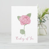 名前入りのローズ フラワー ウォーターカラー スクリプト 招待状 (スタンド正面)