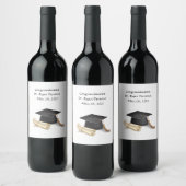 名前入りの卒業生向けワインボトルラベル ワインラベル (ボトル)