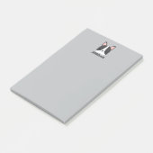 名前入りの可愛いフレンチブルドッグ ポストイット (アングル)