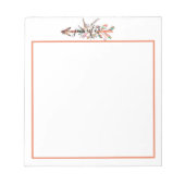 名前入りの花の矢印メモ帳 ノートパッド (正面)