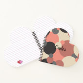 名前入りの黒赤ハートノートブック ノートブック (内部)