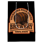 名前入りの NAME 古樽ビールジョッキ 醸造所 ミディアムペーパーバッグ (裏面)