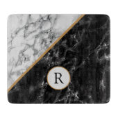 名前入りアルファベット文字 フェイクマーブル カッティングボード (正面)