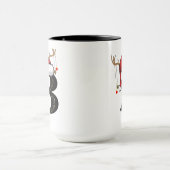 名前入りアルファベット「B」クリスマス コーヒーマグ マグカップ (中央)