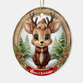 名前入りウィスキカル・トナカイのラスティックホリデーツリー🦌🎄 セラミックオーナメント (左)