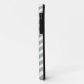 名前入りエレガントグレーシェブロンのジグザグ Case-Mate iPhoneケース (裏面/左)